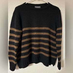 Wooden Ships Paola Buendia Crewneck Sweater Women Black/brown Mohair Blend Sz XS